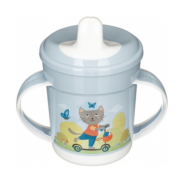 Поильник с ручками и декором, 320МЛ (Светло-голубой) 431313231 - фото 3