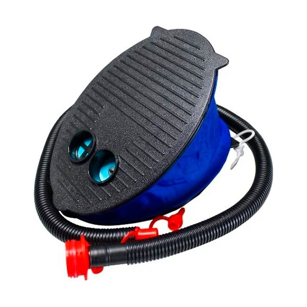 Насос ножной Bellows Foot Pump 28 см., INTEX, 69611, Пластик, Шланг 0.8м., 3 насадки, Объем камеры 3 л., Чёрно/синий, Пакет - фото 2