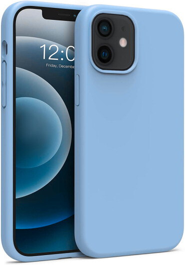 Чехол Soft Touch для Iphone 12 Лазурный - фото