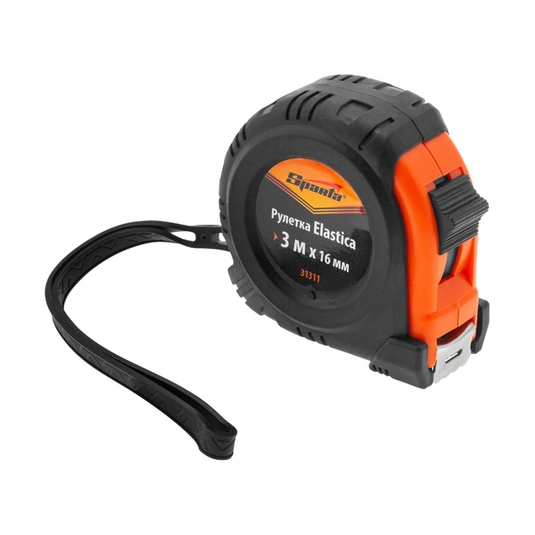 Рулетка Elastica, 3 м х 16 мм, обрезиненный корпус// Sparta - фото 2
