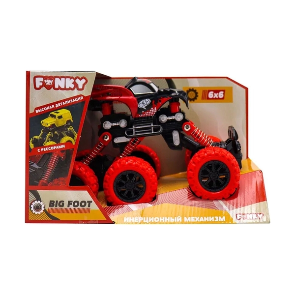 Funky Toys FT97932 Инерционная машинка Внедорожник 6х6 красная - фото 2