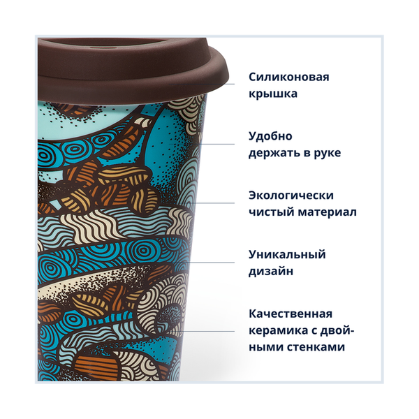 Керамическая термокружка Delonghi DLSC055 - фото 3