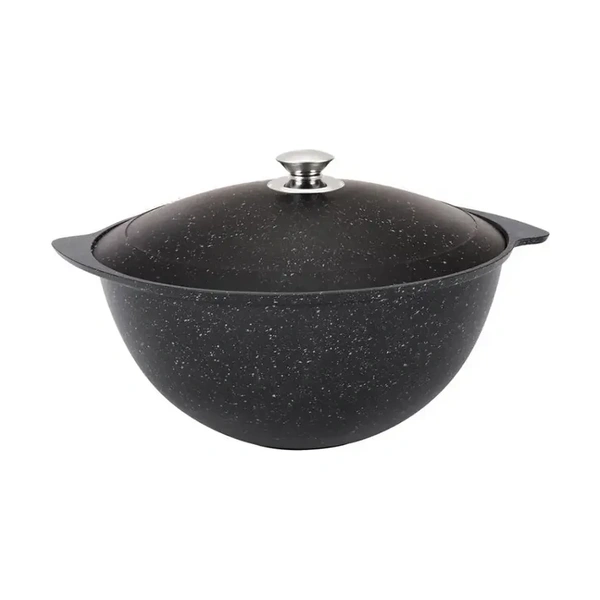 Посуда Kukmara Казан для плова 9л (темный мрамор) кмт95а - фото