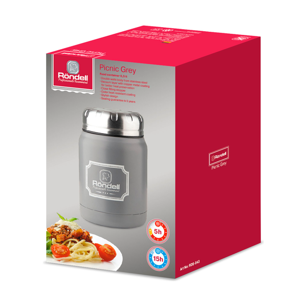 Термос Rondell RDS-943 Picnic 0,5 л черный - фото 5