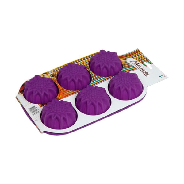 Форма из силикона д/выпечки MARMITON Кексы фигурные, 6 ячеек - фото 8