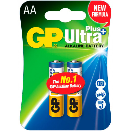 Батарейки GP 15AUP-CR2 Ultra Plus блистер 2шт/10/80/ - фото