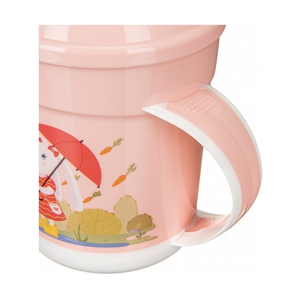 Поильник с ручками и декором, 320МЛ (Светло-розовый) 431313233 - фото 2