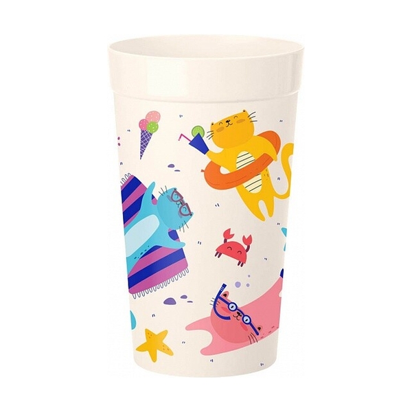 Стакан детский с декором 380МЛ (Бежевый) 431322207 - фото