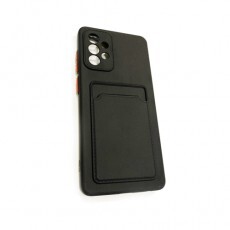 Silicon Case с визитницей Samsung A72 чёрный - фото