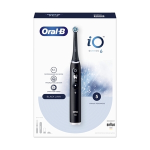 Электрическая зубная щётка Oral-B iO Series 6 Black Lava, с инновационной технологией, черно-белый дисплей, дорожный футляр, чёрная - фото 16