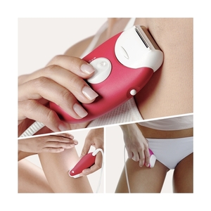 Эпилятор Braun Silk-épil 3 3-420, сухая эпиляция, с триммером для бикини и подсветкой, малиновый - фото 4