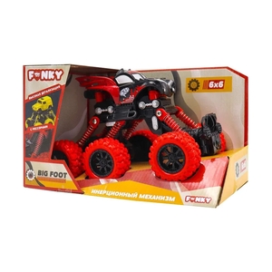 Funky Toys FT97932 Инерционная машинка Внедорожник 6х6 красная - фото 4
