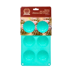 Форма из силикона д/выпечки MARMITON Кексы фигурные, 6 ячеек - фото 3