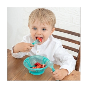 Тарелка детская глубокая на присоске 300 мл, 431311809, Зеленый - фото 3