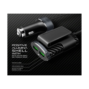 Автомобильное зарядное устройство C7 4-Port Front and Back Seat, черный - фото 4