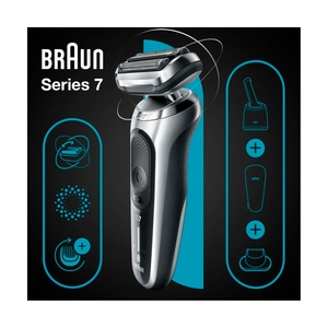 Электробритва Braun Series 7 71-S7200cc, сухое/влажное бритьё, центр SmartCare и 1 насадка, чёрная - фото 12