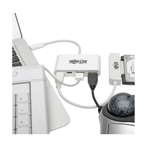 Расширитель USB TrippLite/4-Porat USB-C Hub, USB C to 2x USB-A, 2x USB-C, USB 3.0, White - фото 2