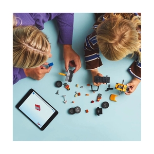 Конструктор Lego 60450 Город Желтый строительный колесный погрузчик - фото 9