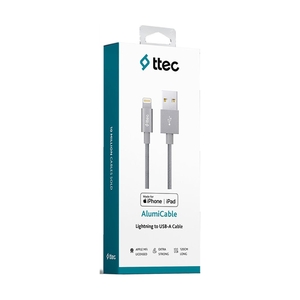Кабель для зарядки ttec cable usb - Lightning MFI Dark Gray (2DKM02UG) - фото 2