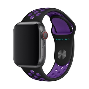 Ремешок Apple 40mm Black/Hyper Grape Nike Sport Band - S/M & M/L - фото 2