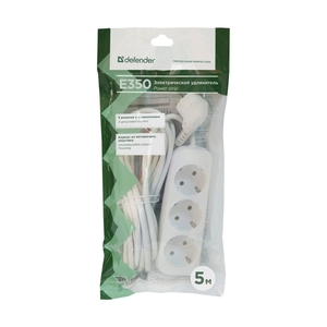 Defender удлинитель с зазем. E350 5.0 м, 3 розетки - фото 4