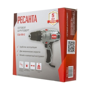 Сетевой шуруповерт СШ-550/2 Ресанта шт. - фото 5