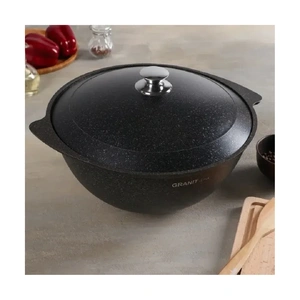 Посуда Kukmara Казан для плова 9л (темный мрамор) кмт95а - фото 4