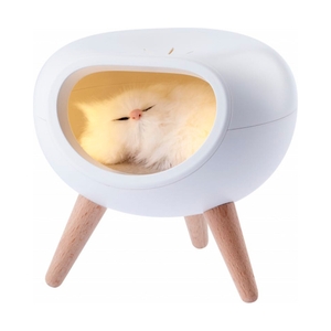 Ночник-светильник ЭРА NLED-467-1W-W котик белый - фото 2