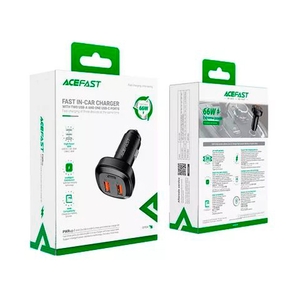Автомобильное зарядное устройство AceFast B9, 66W (2USB-A+USB-C), черный - фото 3