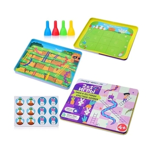 MAGNETICUS BG-2202 Магнитные игры 2-в-1: Крестики-нолики, Змеи и лестницы - фото 6