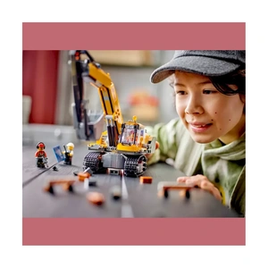 Конструктор Lego Город Желтый строительный экскаватор 60420 - фото 9