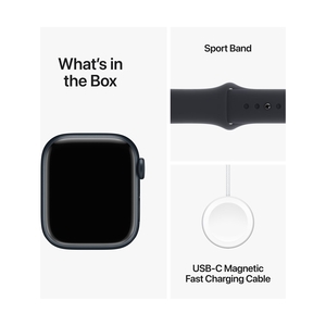 Смарт часы Apple Watch Series 9 GPS 45mm Midnight Aluminium Case with Midnight Sport Band - S/M - фото 10