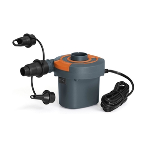 Насос электрический Sidewinder AC/DC Air Pump (220В/12В), BESTWAY, 62142, Пластик/метал, 490 л/мин, От электросети и автомобильного прикуривателя, 3 насадки, Чёрно-оранжевый, Цветная коробка - фото 3