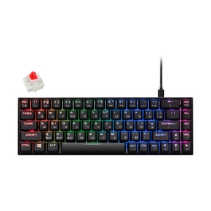 Клавиатура игровая 2E GAMING KG380 Black GATERON RED SWITCH 68 key - фото 2