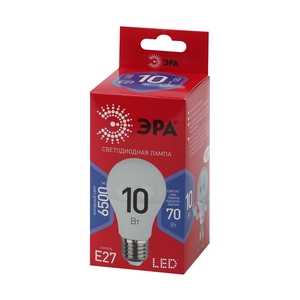 Лампа светодиодная ЭРА RED LINE LED A60-10W-865-E27, холодный - фото 3