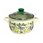 Посуда Metrot Кастрюля со стекл. крышкой, Олива, 7,5л, 193131