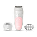Эпилятор Braun Silk-épil 5 5-620, для сухой и влажной эпиляции, с 3 насадками, белый/розовый