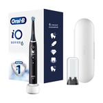 Электрическая зубная щётка Oral-B iO Series 6 Black Lava, с инновационной технологией, черно-белый дисплей, дорожный футляр, чёрная