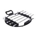 Подставка для шампуров на учаг для казана 12л (с шампурами 5шт.) пшу012