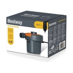 Насос электрический Sidewinder AC/DC Air Pump (220В/12В), BESTWAY, 62142, Пластик/метал, 490 л/мин, От электросети и автомобильного прикуривателя, 3 насадки, Чёрно-оранжевый, Цветная коробка