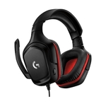 Гарнитура игровая Logitech G332 Leatherette, Black/Red (981-000757)